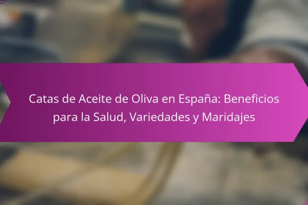 Catas de Aceite de Oliva en España: Beneficios para la Salud, Variedades y Maridajes